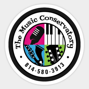 Official Music Conservatory Brand Logo White Sticker